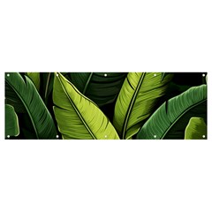 Banana Leaves Pattern Banner And Sign 12  X 4  by goljakoff