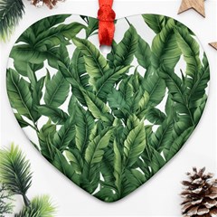 Tropical Leaves Ornament (heart)