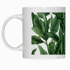 Tropical Leaves White Mug by goljakoff