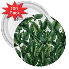 Tropical Leaves 3  Buttons (100 Pack)  by goljakoff