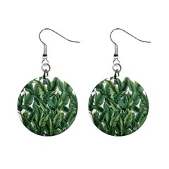 Tropical Leaves Mini Button Earrings by goljakoff