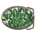 Tropical leaves Belt Buckles Front