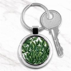 Tropical Leaves Key Chain (round) by goljakoff