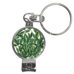 Tropical Leaves Nail Clippers Key Chain by goljakoff