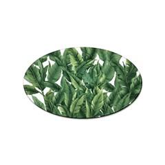 Tropical Leaves Sticker (oval) by goljakoff