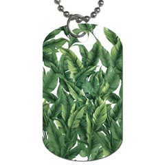 Tropical Leaves Dog Tag (two Sides) by goljakoff