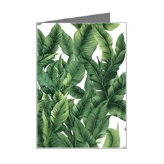 Tropical Leaves Mini Greeting Card by goljakoff