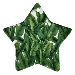 Tropical Leaves Star Ornament (two Sides) by goljakoff