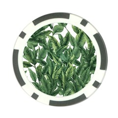 Tropical Leaves Poker Chip Card Guard by goljakoff