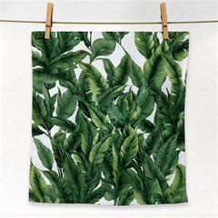 Tropical Leaves Face Towel by goljakoff