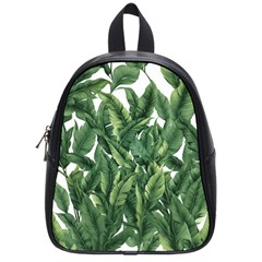 Tropical Leaves School Bag (small) by goljakoff