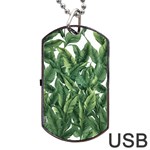 Tropical leaves Dog Tag USB Flash (Two Sides) Front