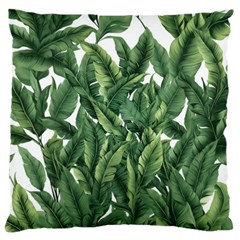 Tropical Leaves Large Cushion Case (one Side) by goljakoff