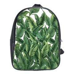 Tropical Leaves School Bag (xl) by goljakoff