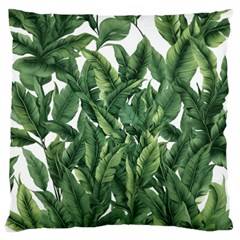 Tropical Leaves Standard Premium Plush Fleece Cushion Case (one Side) by goljakoff