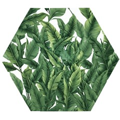 Tropical Leaves Wooden Puzzle Hexagon by goljakoff