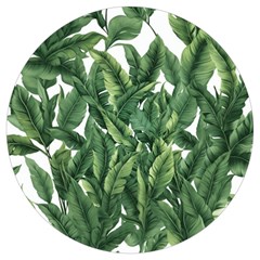 Tropical Leaves Round Trivet by goljakoff