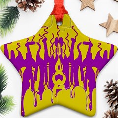 Yellow And Purple In Harmony Ornament (star)