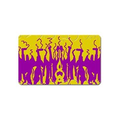 Yellow And Purple In Harmony Magnet (name Card) by pepitasart