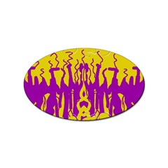 Yellow And Purple In Harmony Sticker Oval (10 Pack) by pepitasart