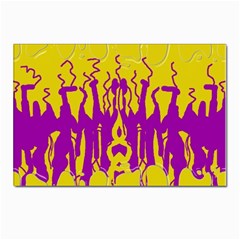 Yellow And Purple In Harmony Postcard 4 x 6  (pkg Of 10) by pepitasart