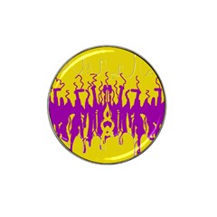 Yellow And Purple In Harmony Hat Clip Ball Marker (10 Pack) by pepitasart