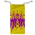 Yellow And Purple In Harmony Jewelry Bag Front