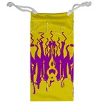 Yellow And Purple In Harmony Jewelry Bag Back