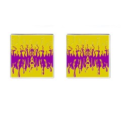 Yellow And Purple In Harmony Cufflinks (square) by pepitasart