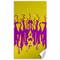 Yellow And Purple In Harmony Canvas 40  X 72  by pepitasart