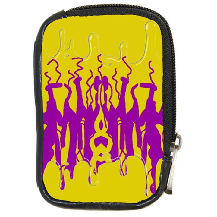 Yellow And Purple In Harmony Compact Camera Leather Case