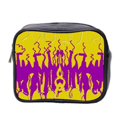 Yellow And Purple In Harmony Mini Toiletries Bag (two Sides) by pepitasart