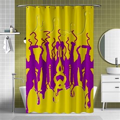 Yellow And Purple In Harmony Shower Curtain 48  X 72  (small)  by pepitasart