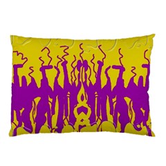 Yellow And Purple In Harmony Pillow Case (two Sides) by pepitasart