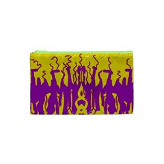 Yellow And Purple In Harmony Cosmetic Bag (xs) by pepitasart