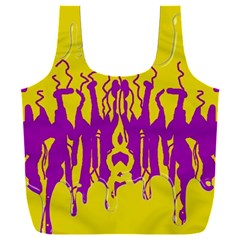 Yellow And Purple In Harmony Full Print Recycle Bag (xxxl) by pepitasart