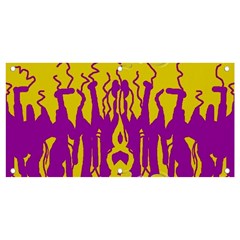 Yellow And Purple In Harmony Banner And Sign 4  X 2 