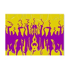 Yellow And Purple In Harmony Crystal Sticker (a4) by pepitasart