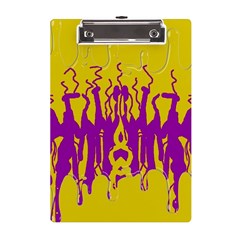 Yellow And Purple In Harmony A5 Acrylic Clipboard by pepitasart