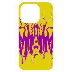 Yellow And Purple In Harmony Iphone 14 Pro Black Uv Print Case by pepitasart