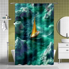 Lion King Of The Jungle Nature Shower Curtain 48  X 72  (small)  by Cemarart