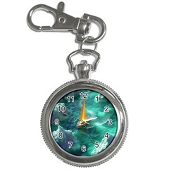 Mountain Birds River Sunset Nature Key Chain Watches by Cemarart