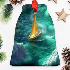 Double Exposure Flower Bell Ornament (two Sides) by Cemarart