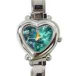 Mountains Sunset Landscape Nature Heart Italian Charm Watch Front