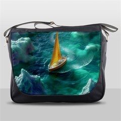 Mountains Sunset Landscape Nature Messenger Bag by Cemarart