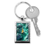 Valley Night Mountains Key Chain (Rectangle) Front