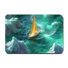 Valley Night Mountains Small Doormat by Cemarart