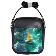 Valley Night Mountains Girls Sling Bag by Cemarart