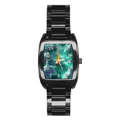 Valley Night Mountains Stainless Steel Barrel Watch by Cemarart