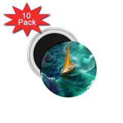 Dolphin Swimming Sea Ocean 1 75  Magnets (10 Pack)  by Cemarart